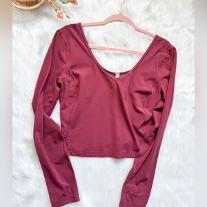 lululemon athletica Deep Red Long Sleeve Top